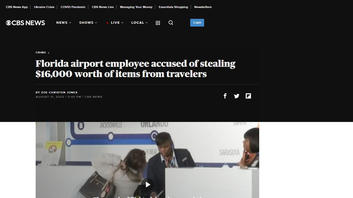 Florida airport employee accused of stealing $16,000 worth of items ...